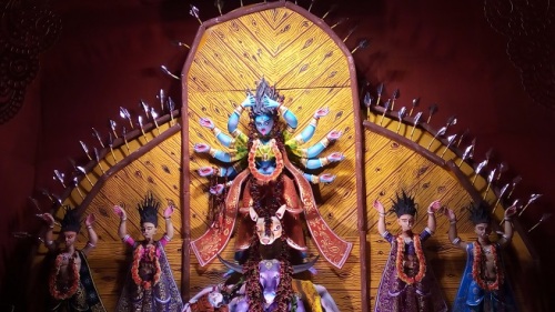 Kali Maa Idol at Meghdoot Sangha Uday rajpur